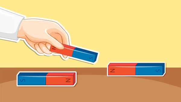 Thumbnail Design Magnet Bar Illustration — Stock Vector