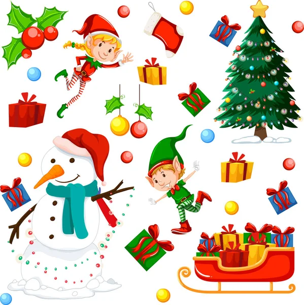 Kerstmis Kerstman Naadloze Patroon Illustratie — Stockvector