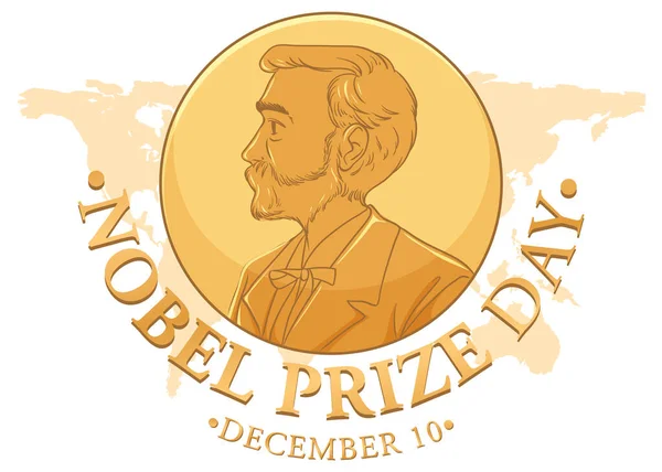 Premio Nobel Banner Design Illustrazione — Vettoriale Stock