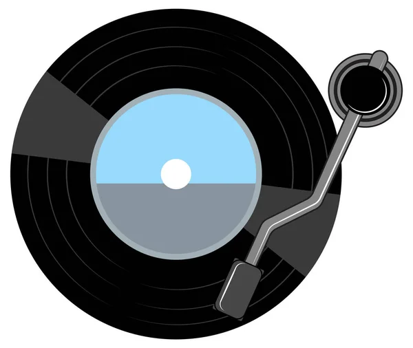 Illustration Disque Phonographe Vinyle — Image vectorielle