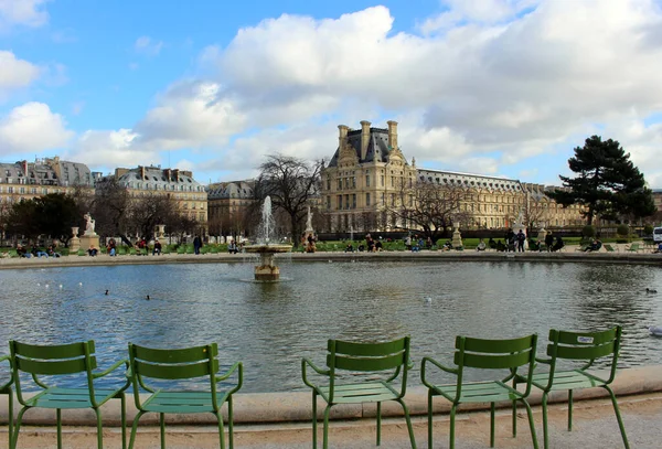 Parijs Frankrijk November 2020 Uitzicht Het Franse Tuileriepark Het Historische — Stockfoto
