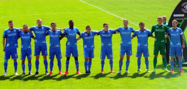 Belarus Futbol Şampiyonası. Mayıs 2020. Dinamo Brest ve Belshina takımları arasındaki maç. Manga oluşturun.. 