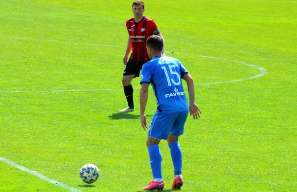 Belarus Futbol Şampiyonası. Mayıs 2020. Dinamo Brest ve Belshina takımları arasındaki maç. Denis Laptev , Artem Milevskiy , Pavel Savitskiy. 