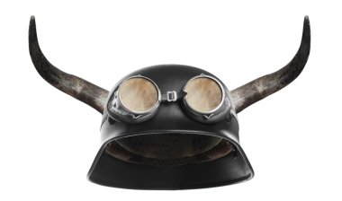 Retro motosiklet kask.