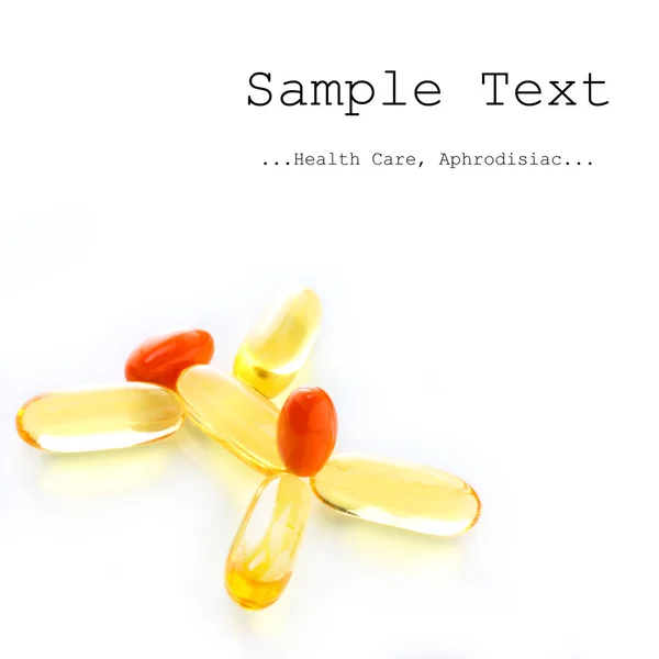 Az omega-3 tabletta. — Stock Fotó