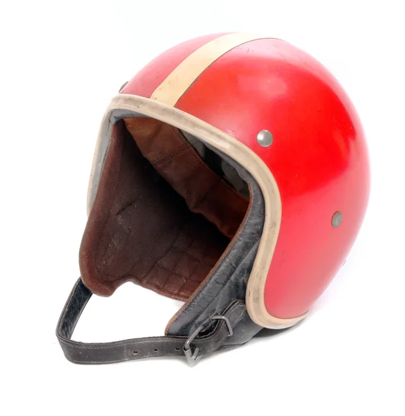 Retro-Helm auf weißem Hintergrund — Stockfoto