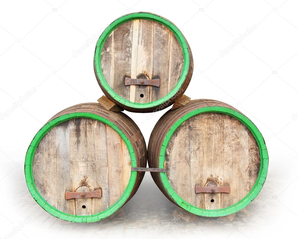 Three vintage beer barrels. Stock Photo by ©vladvitek 12713187