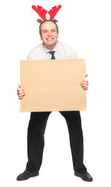 çılgın işadamı boş işareti ile