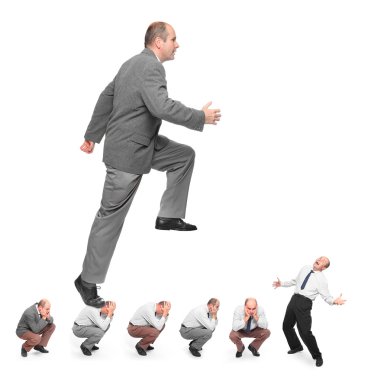 başarılı bir iş adamı. kavramsal resim - iş rekabeti metafor.