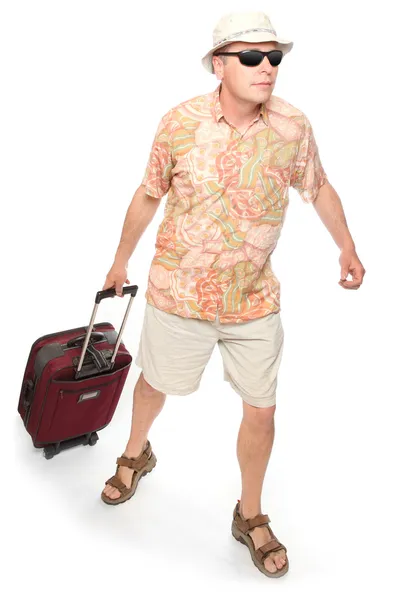 Young successful man going to holidays — Stock Photo, Image