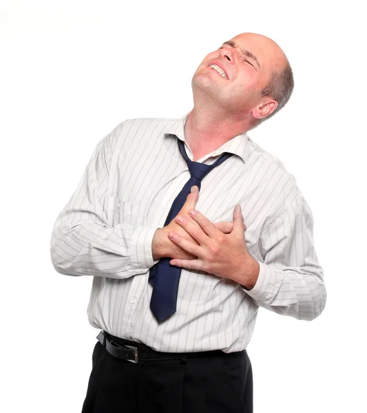 Frustrated businessman on white background. Royalty Free Stock Images