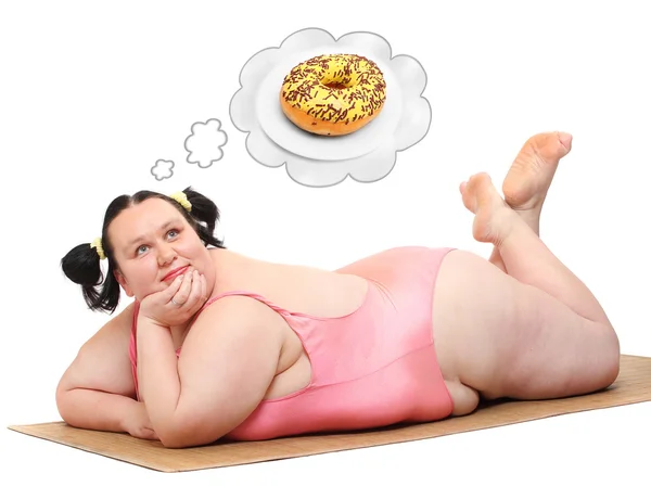 Mulher com excesso de peso — Fotografia de Stock