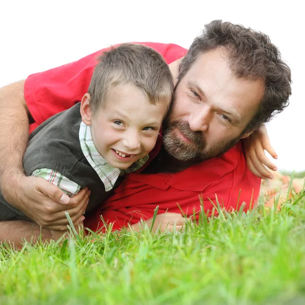 Le jeune père et son fils ensemble. Concept de génération . — Photo