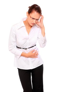 iş kadını baş ağrısı ile