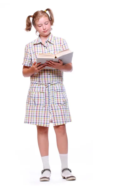 Ragazza con i libri. Ritorno a scuola . — Foto Stock