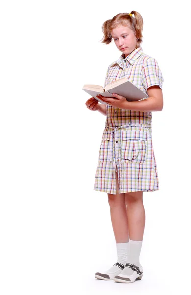 Une fille avec des livres. Retour à l'école . — Photo