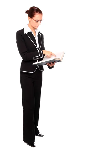 Businesswoman with book — Stock Photo, Image
