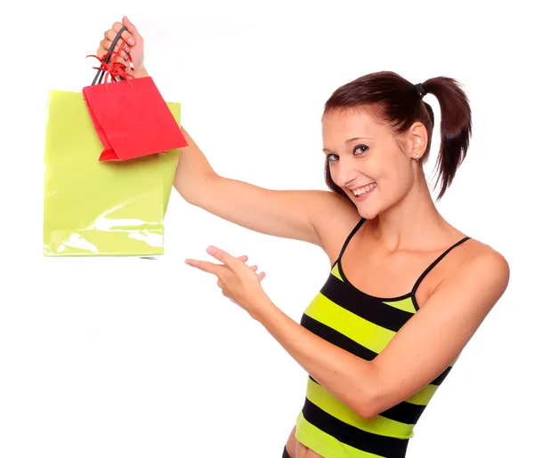 Shopping bella donna — Foto Stock