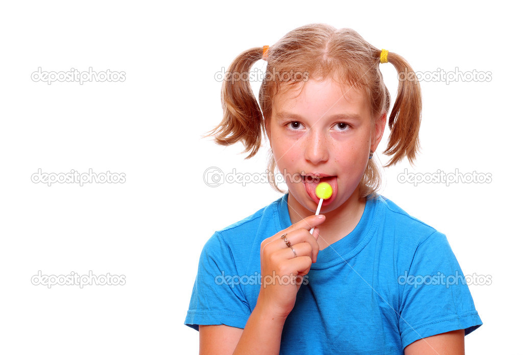 Girl with lollipop