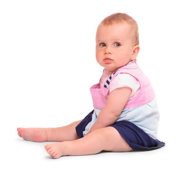 Cute baby on white background. — Stock Photo, Image