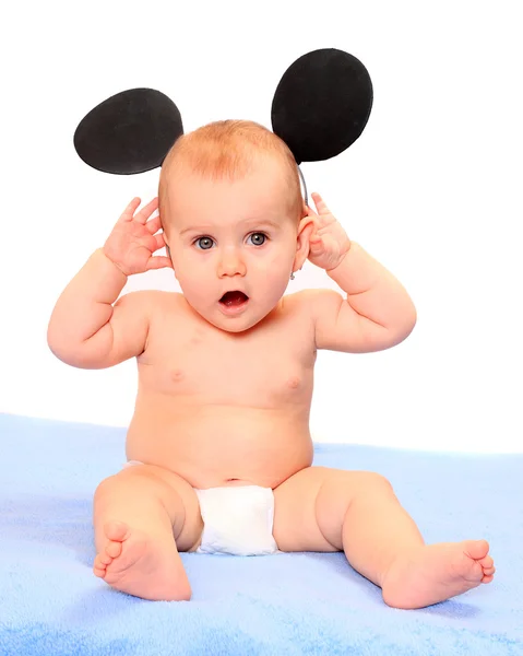 Retrato de bebê pequeno bonito — Fotografia de Stock