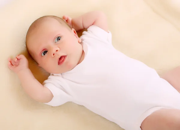 Portrait of a newborn girl — Stock Photo, Image