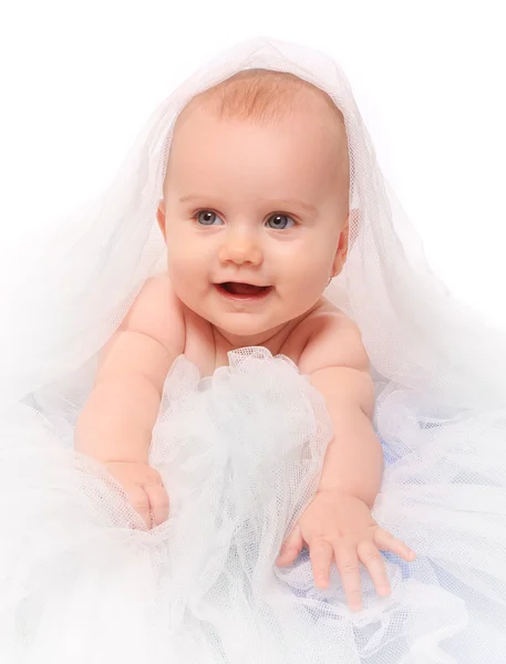 Lindo bebé en una manta de felpa . —  Fotos de Stock