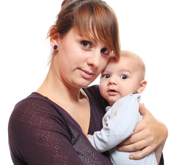 Junge Mutter mit ihrem Baby. — Stockfoto