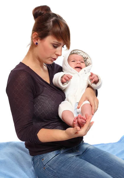 Junge Mutter mit ihrem Baby. — Stockfoto