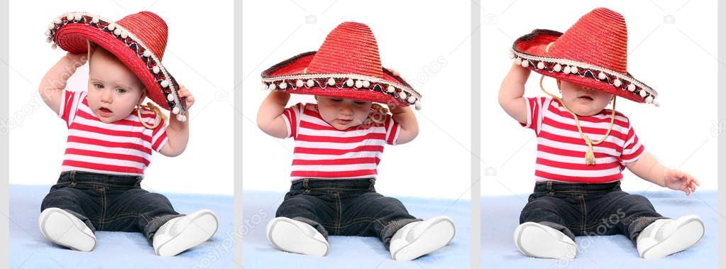 Baby and mexican hat.