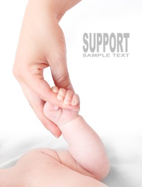 Mothers and baby hand. clipart