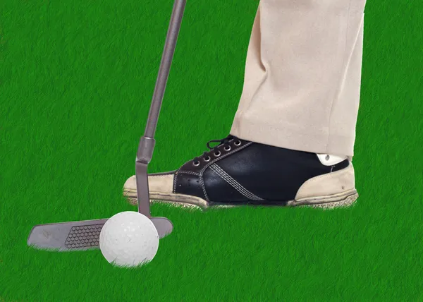 Golf club and ball — Stock Photo, Image