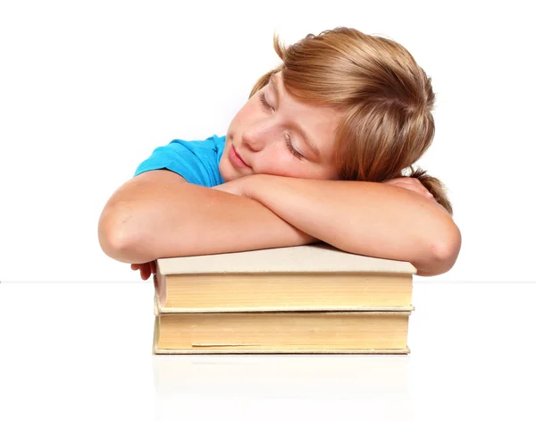 Chica bonita con libro abierto . —  Fotos de Stock