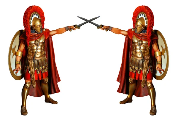 Knights with swords — Stock Photo, Image