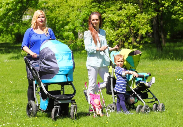 Madres con bebés en el parque . — Foto de Stock