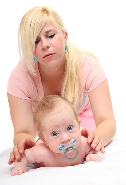 Madre con il suo neonato — Foto Stock