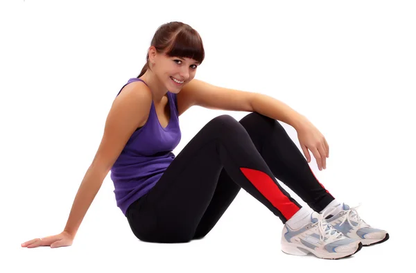 Un disparo de una joven deportista. Estilo de vida activo . — Foto de Stock