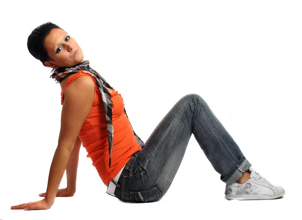 Girl in sporty leisure suit — Stock Photo, Image