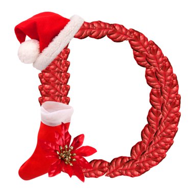 mektubu Noel Noel Baba şapkası ve çorap ile d.