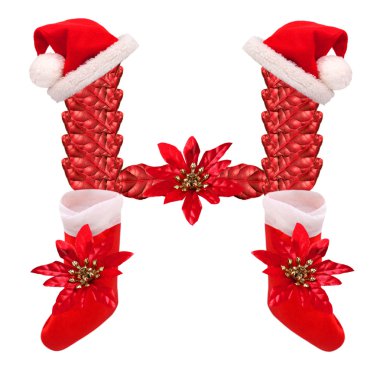 mektubu Noel Noel Baba şapkası ve çorap ile s.