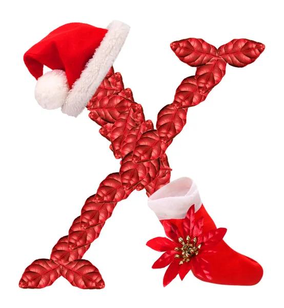 クリスマスの手紙サンタ クロースの帽子とストッキング x. — ストック写真