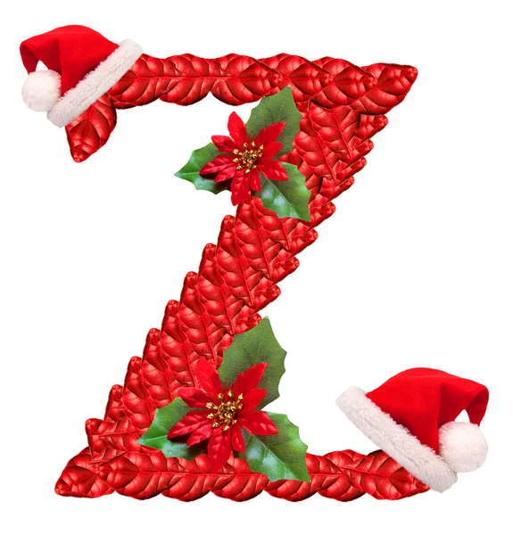 Christmas letter Z with Santa Claus cap. — Stock Photo, Image