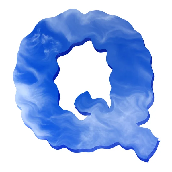 Cloud letter Q — Stock Photo, Image