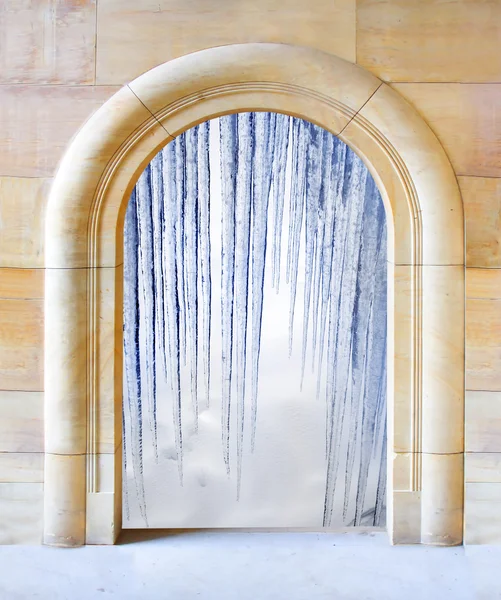 Öppnade dörren till arktiska vintern — Stockfoto