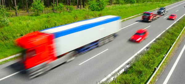 Camion in autostrada — Foto Stock