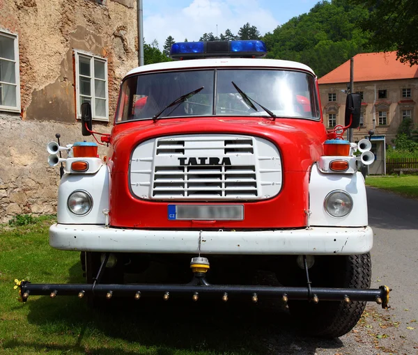 Historické České firetruck — Stock fotografie