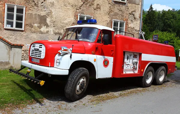 Historické České firetruck — Stock fotografie