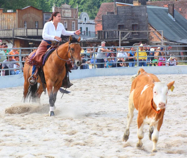 Oidentifierade cowboy — Stockfoto