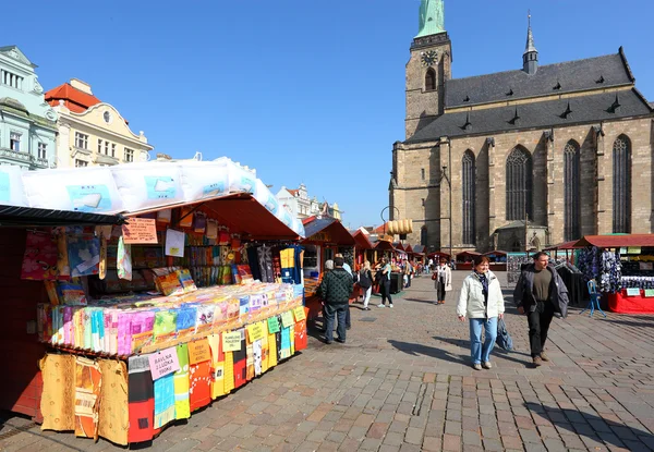 Easter market in Pilsen — Stock Photo, Image