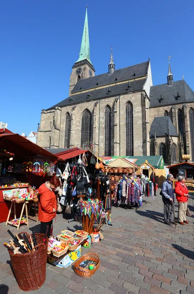 Easter market in Pilsen — Stock Photo, Image